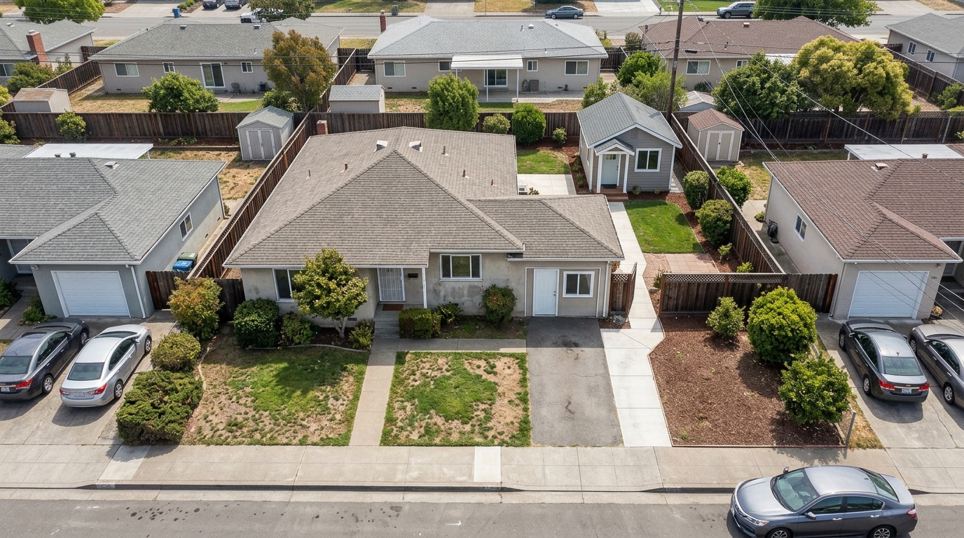 Single-family Vallejo property with a detached ADU and converted accessory living space
